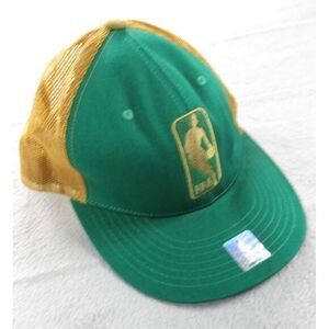 Boston Celtics Cap Mens One Size Reebok Green Adjustable Snap Back NBA Mesh‎ NWD